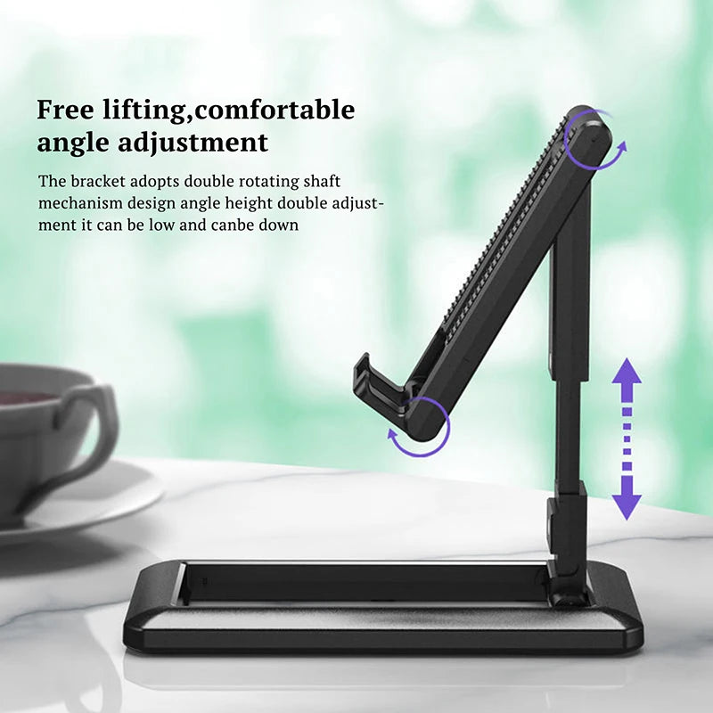 Support de téléphone de bureau pliable universel, support réglable pour Samsung, iPhone, Huawei, Xiaomi