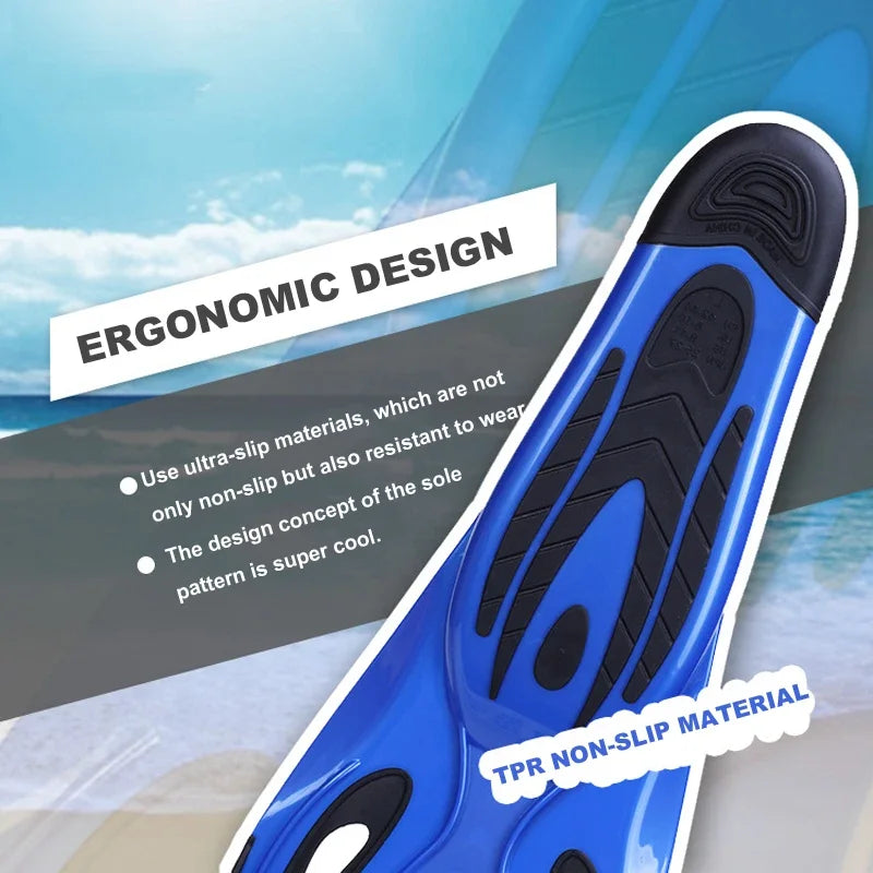 Palmes de plongée en caoutchouc pour adultes, palmes de natation flexibles, palmes de natation professionnelles, sports nautiques, plongée en apnée, TPR