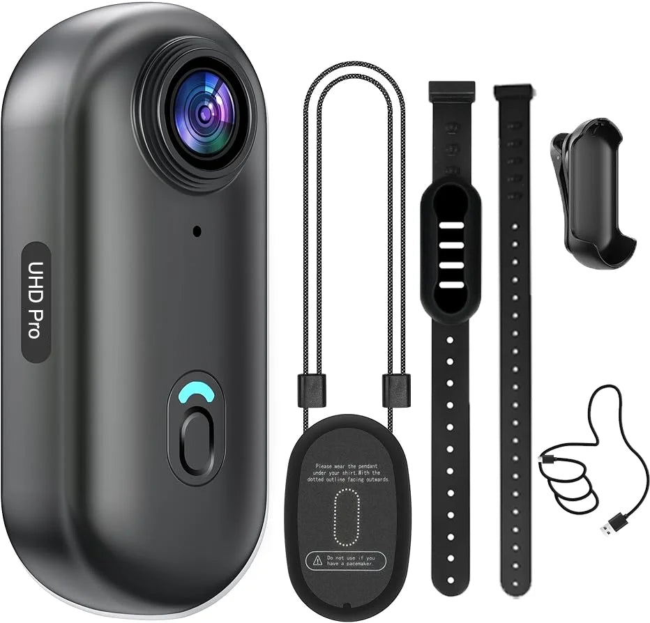 Mini Caméra 4K JETO JT-88 pour Animaux de Compagnie – Collier Vlogging POV, WiFi et Magnétique