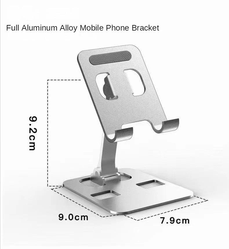 Support de téléphone de bureau pliable universel en alliage d'aluminium, support de montage pour téléphone portable, support en métal de bureau pour tablette