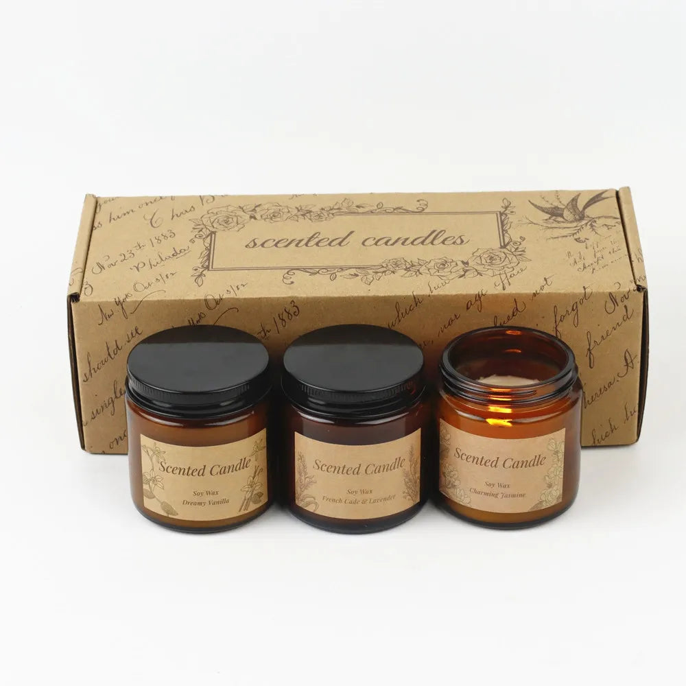 Bougies parfumées, Bougie d'aromathérapie, Ensemble de bougies parfumées pour la maison, soja naturel, 8 parfums disponibles