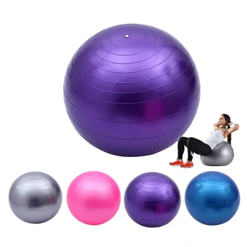 Ballon de yoga gonflable en PVC de 45 à 85 cm, grand ballon d'exercice épais pour la gym, le fitness, le pilates et l'équilibre