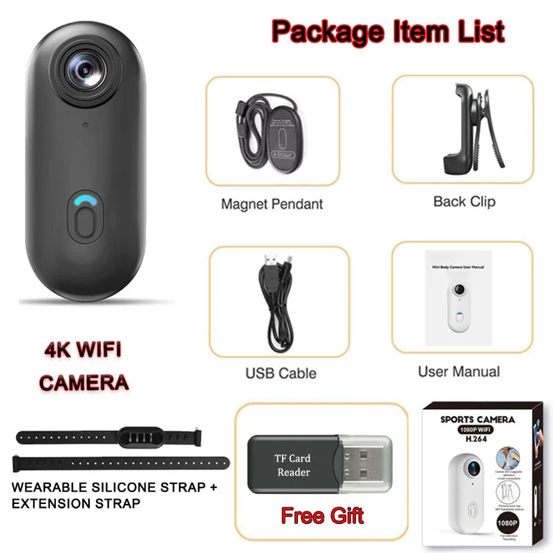 JETO 1080P HD Pet Collar Camera, Mini Sports Camera for Cats and Dogs with Mobile Audio and Video Recording
