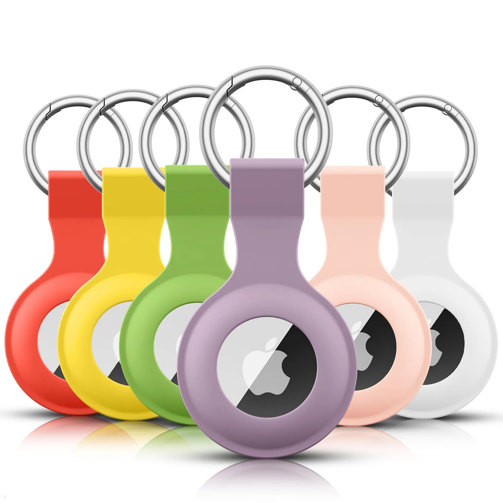 Étui en silicone pour Apple Airtags, coque de protection,porte-clés pour Apple Air Tag