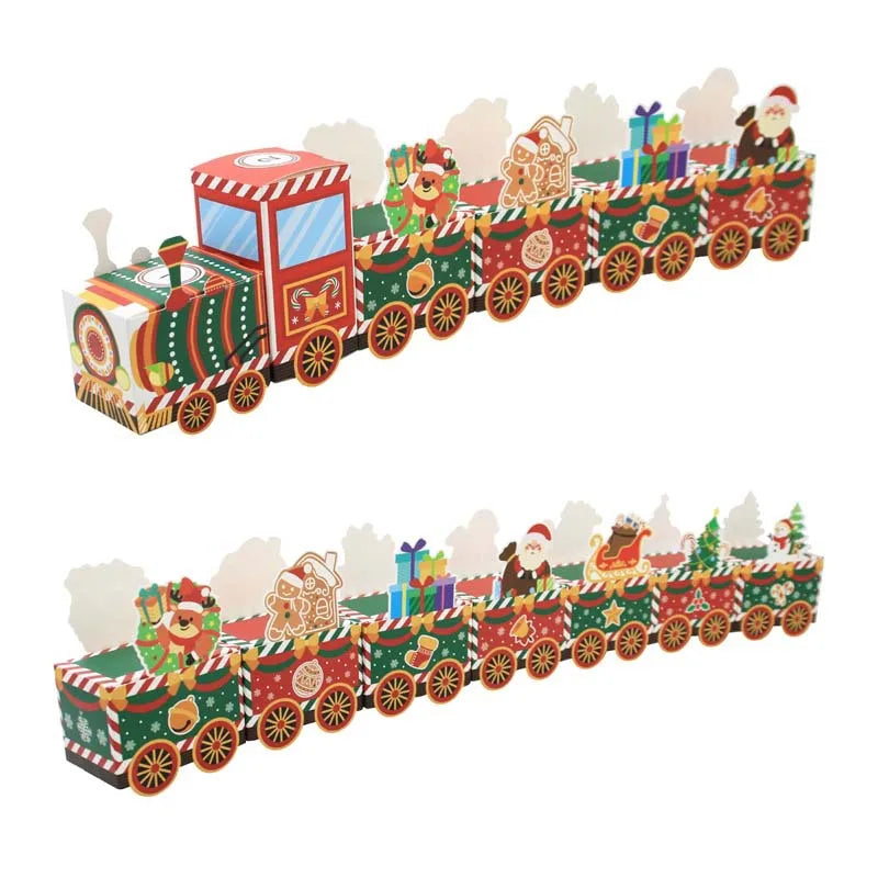 Boîte Train avec calendrier de l’Avent de Noël — 24 compartiments.
