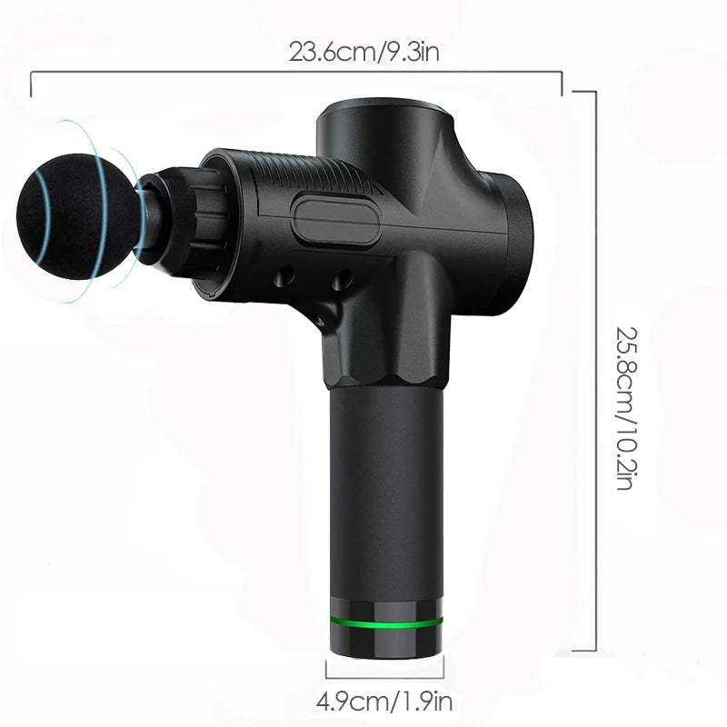 Pistolet de massage musculaire profond, pistolet à percussion électrique, masseur pour le corps, le cou, les jambes, le dos, outil de fitness, 30 niveaux