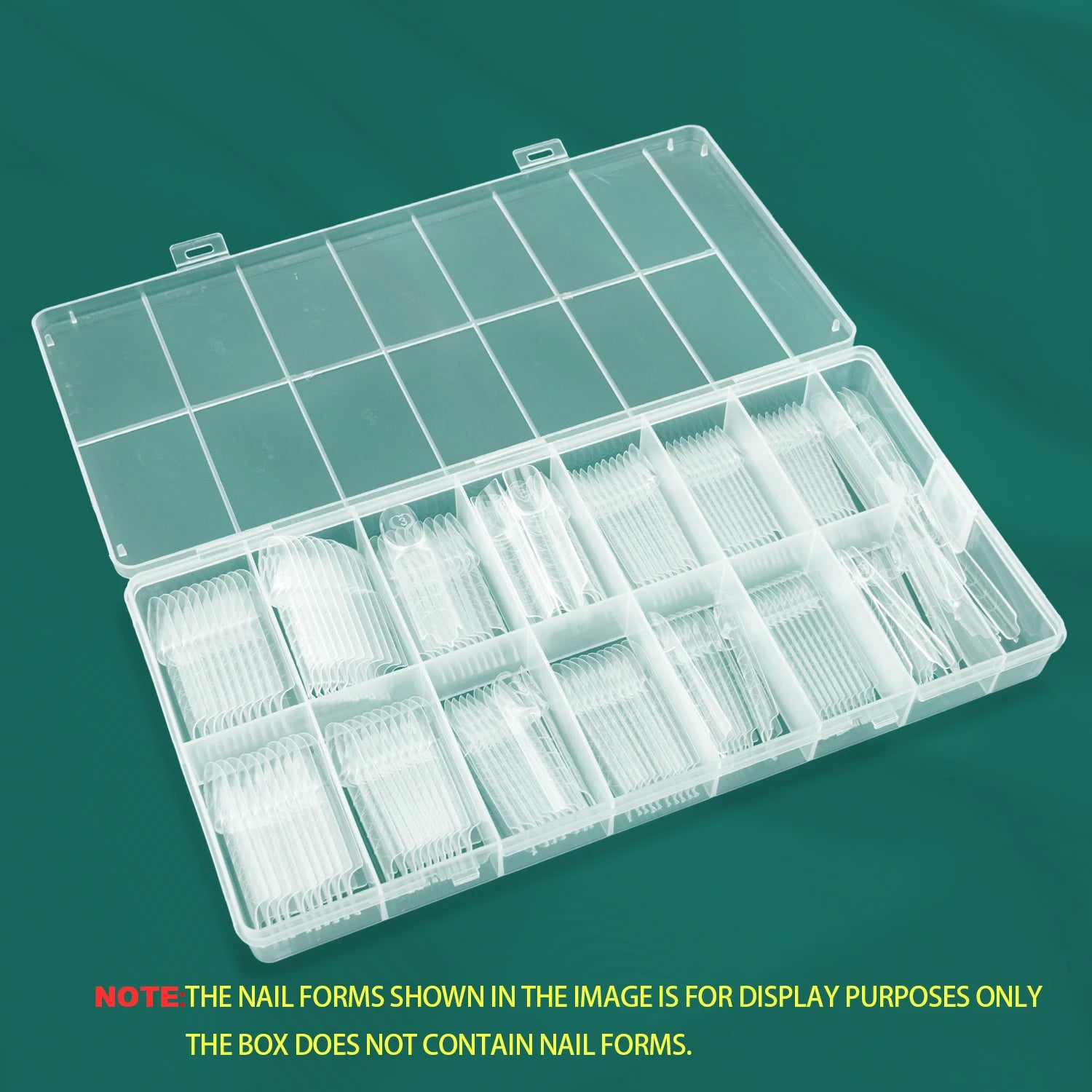 Boîte de rangement pour formes d’ongles, 15 compartiments