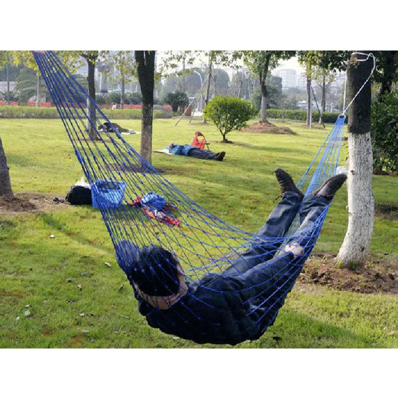 Hamac de camping en plein air, balançoire en filet portable/sangles d'arbre, hamac simple ou double pour l'extérieur, la randonnée et les voyages