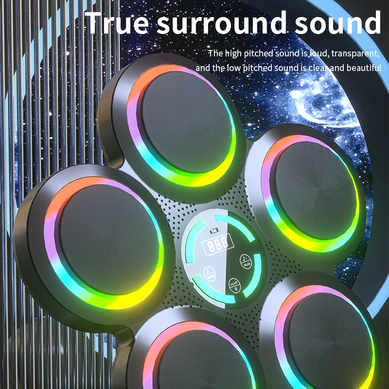 Machine de boxe sport intelligent 2024 Bluetooth musique – Fitness, sac de boxe Muay Thai, rythme et réponse, exercice de boxe