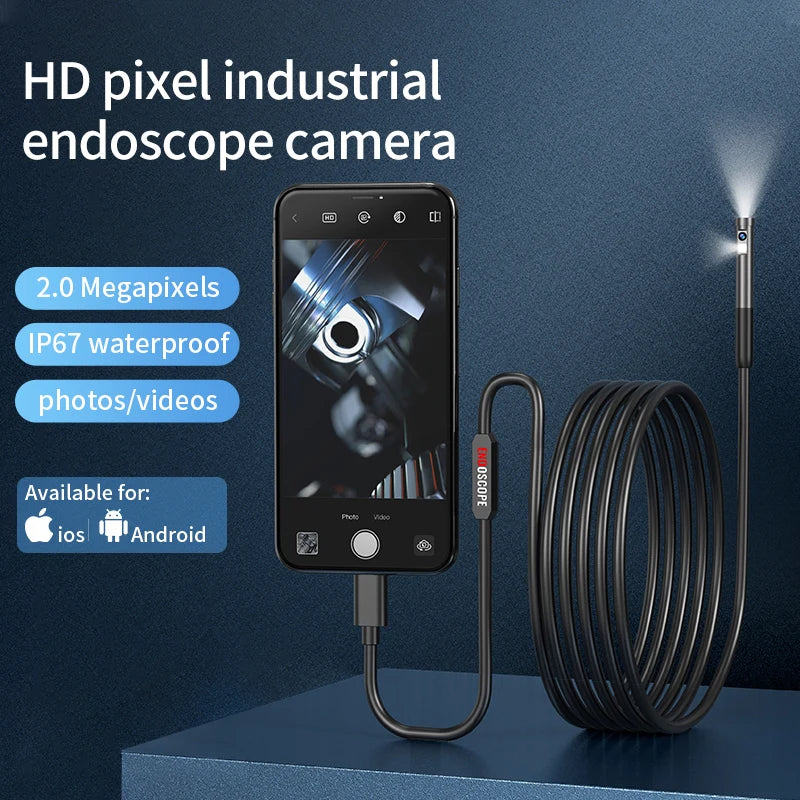 3 in 1 Mini Endoscope Inspection Camera Micro USB/Type-C for IOS iPhone Waterproof