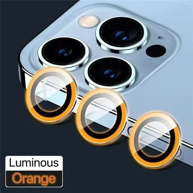 Verre de protection d'objectif en métal, 3 pièces, pour iPhone 13 12 11 15 16 17Pro Max Mini, Film de protection d'objectif de caméra arrière pour iPhone 16 15 Plus