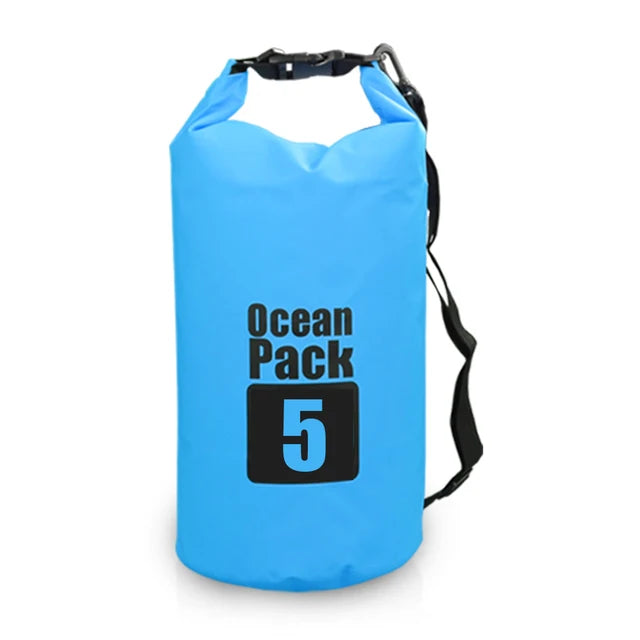 Sac étanche en PVC pour l'extérieur, 5L 10L 20L 30L, rangement pliable pour plongée, pour hommes et femmes, plage, natation, Rafting