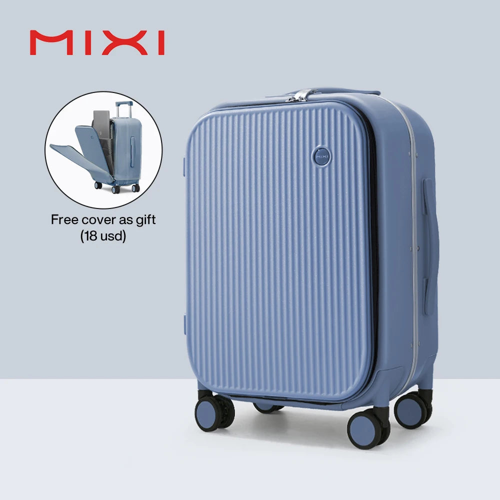 Valise Mixi 2023 – Bagage à main 18'' / 20'' avec cadre en aluminium et compartiment pour ordinateur portable