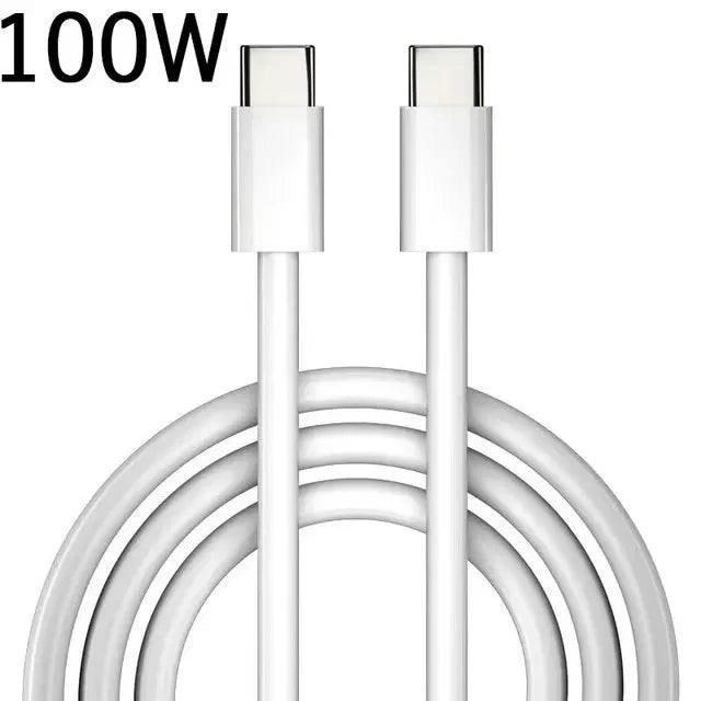  Câble USB Type-C vers USB-C 100W / 5A PD, charge rapide pour MacBook, Samsung et autres appareils Type-C – 2 m