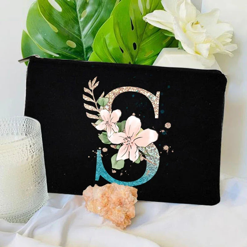 Trousse de maquillage à fermeture éclair avec dégradé de couleurs, trousse de toilette de voyage tendance, trousse de maquillage