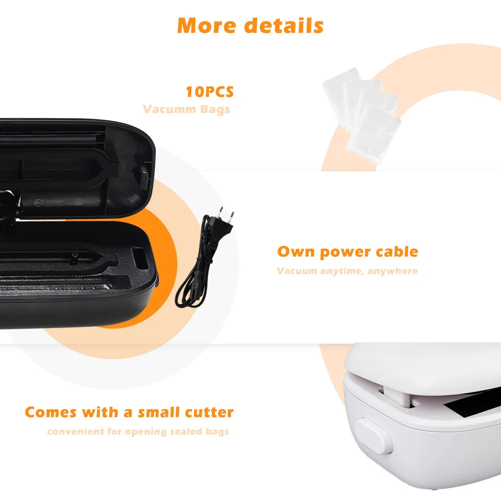 Machine d'emballage sous-vide domestique, avec 10 sacs offerts, thermoscelleuse pour aliments