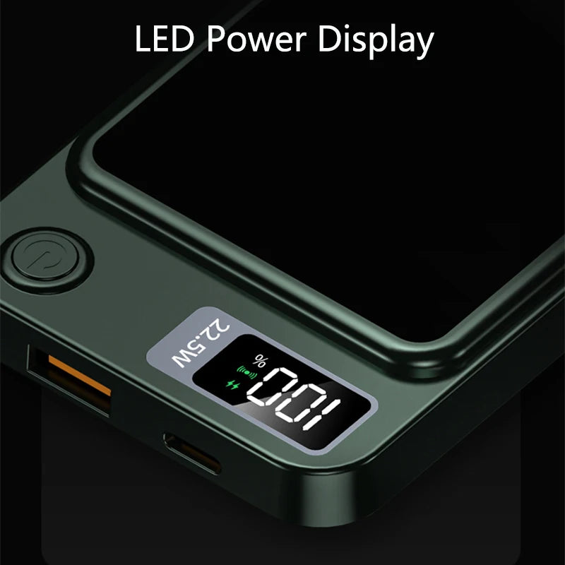 Wireless Power Bank, Fast Charging, External Battery Charger for Huawei, Samsung, iPhone 12, PD 20W, 50000mAh, 22.5W