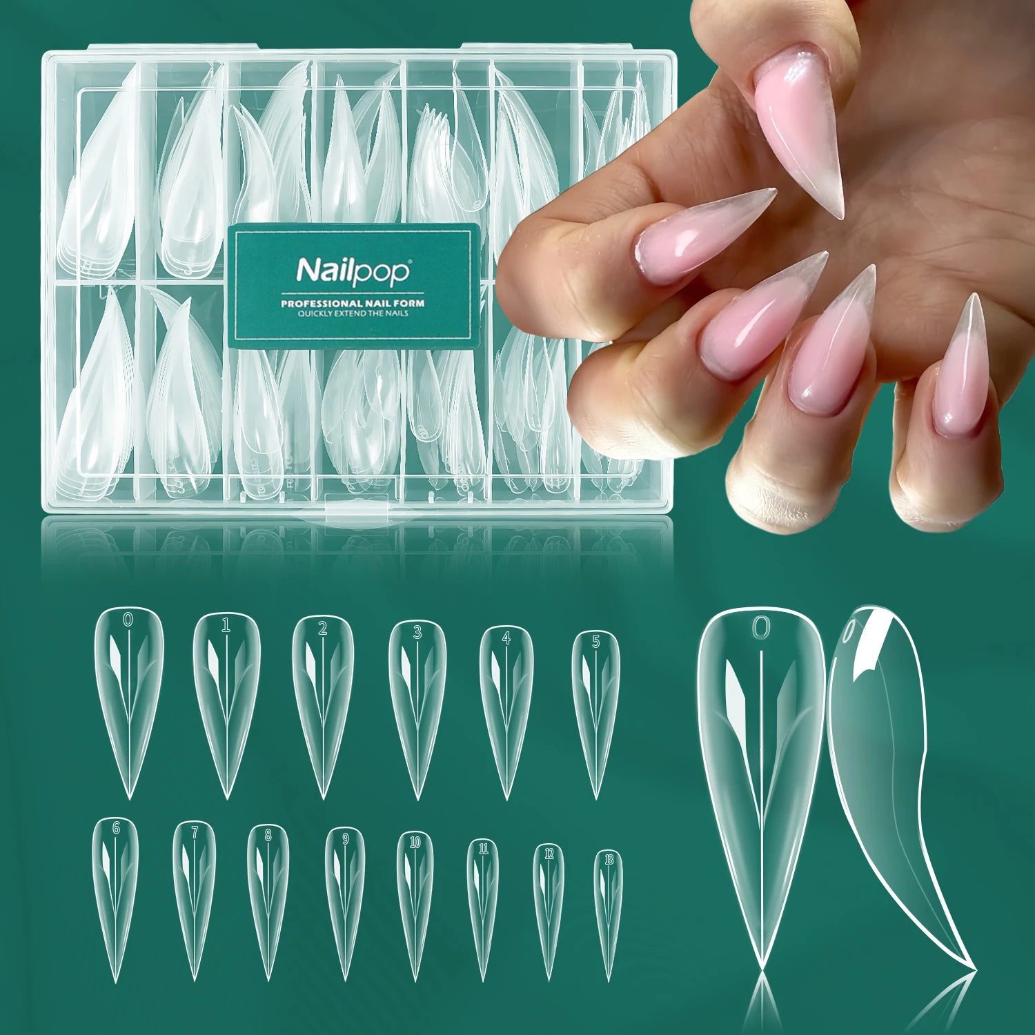 Moules à ongles Dragon Griffe, 140 pièces