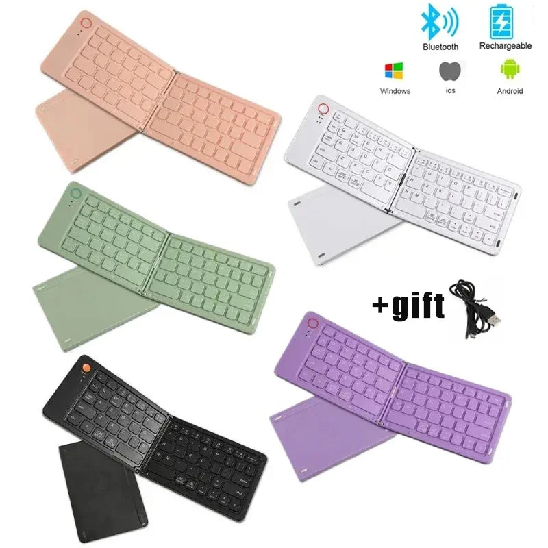 Clavier Bluetooth Compact et Pliable – Multilingue – Pour Tablette, iPad, PC, iOS/Android/Windows