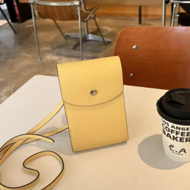 Petit Sac à Bandoulière Personnalisé en Cuir de Palmier – Sac de Téléphone pour Femme