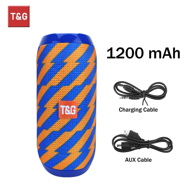 Enceinte Bluetooth Portable T&G TG117 – TWS, Son Stéréo Surround, avec Radio FM & Lecteur Carte TF (Copie)