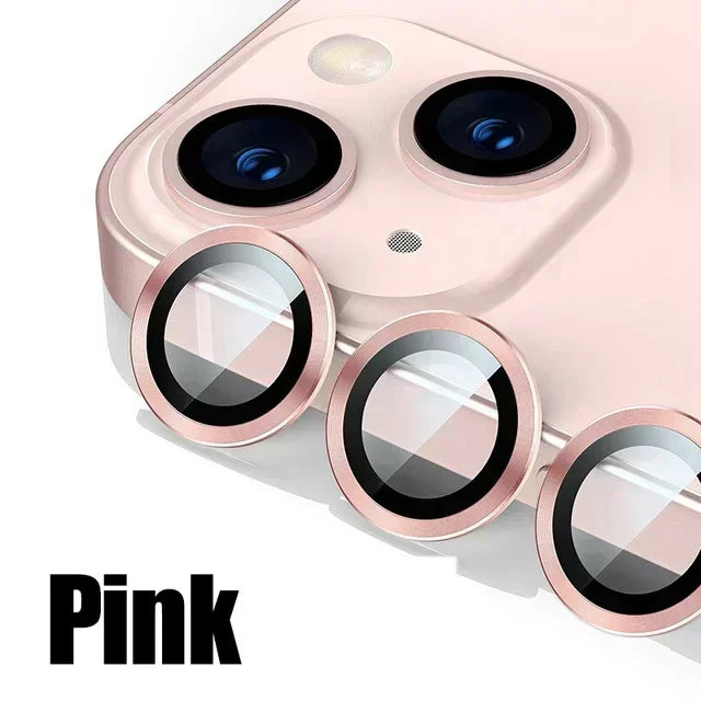 Verre de protection d'objectif en métal, 3 pièces, pour iPhone 13 12 11 15 16 17Pro Max Mini, Film de protection d'objectif de caméra arrière pour iPhone 16 15 Plus