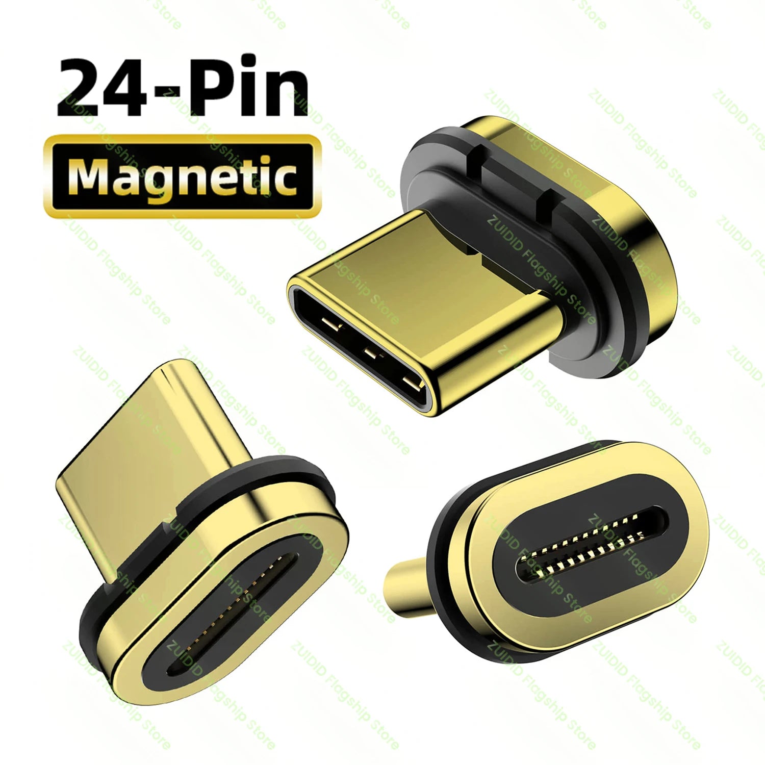 Adaptateur de câble magnétique USB Type C 24 broches, 3/5/10 pièces, pour adaptateur magnétique USB4.0, bouchons anti-poussière pour téléphone portable, convertisseur de pointes magnétiques