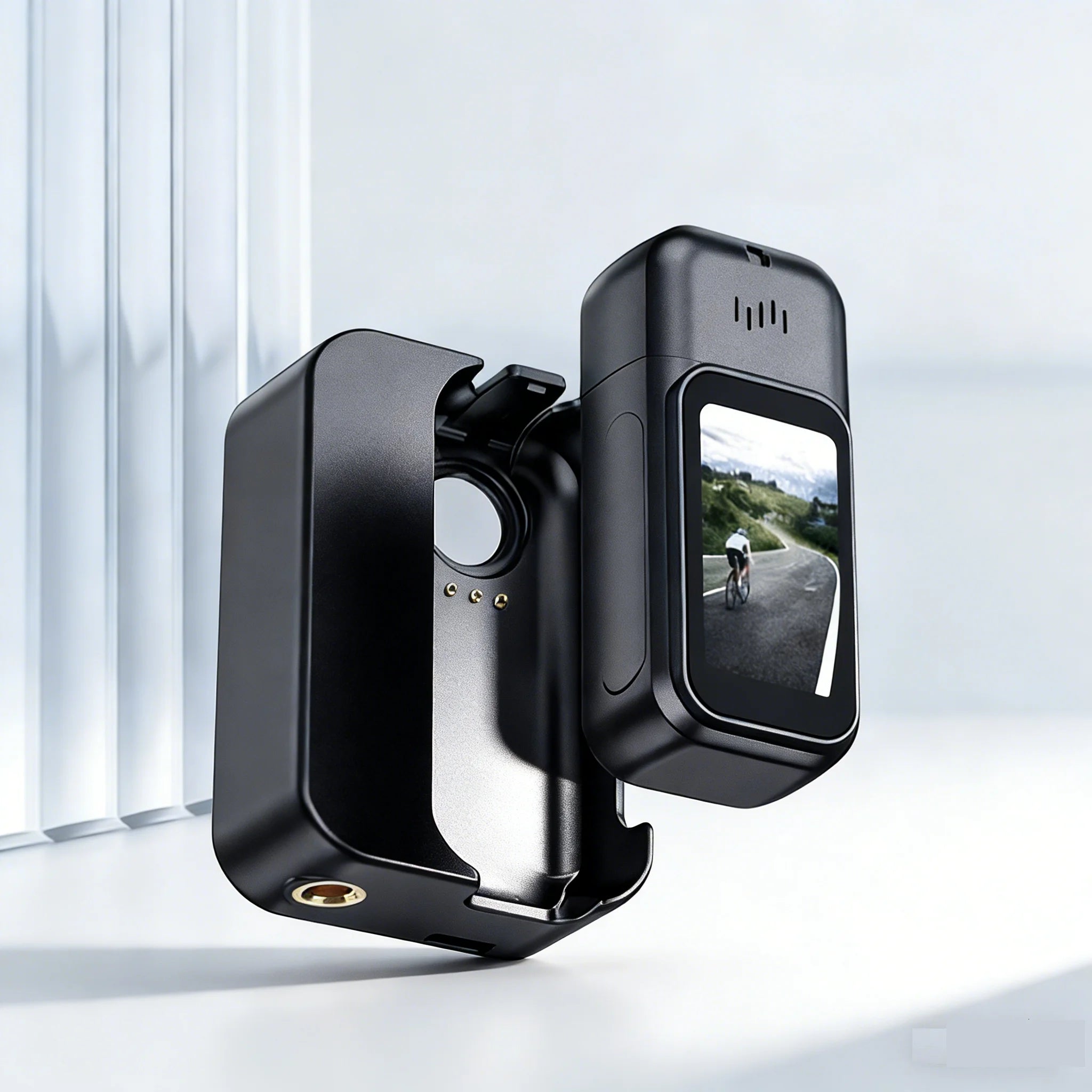 Mini Caméra d’Action 1080P JETO JT-91 – WiFi, Écran Tactile 1,47", Objectif Rotatif 180°, Boîtier de Charge Magnétique