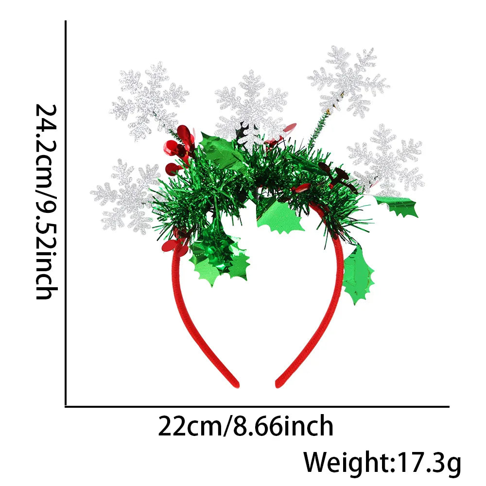 Serre-tête décoratif, Bandeaux du Nouvel An et de Noël - Cerceaux pour cheveux de bonhomme de neige de renne
