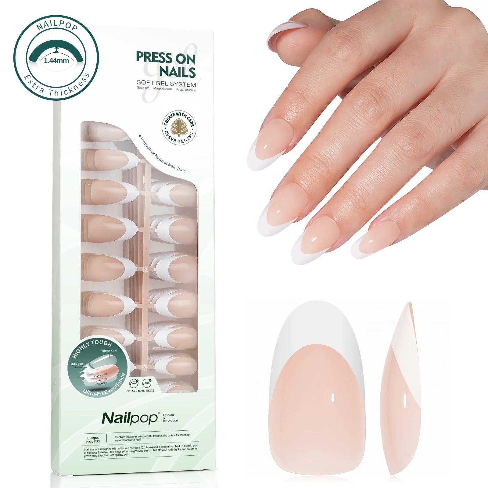 Press On Français Ultra Fit 140 pcs