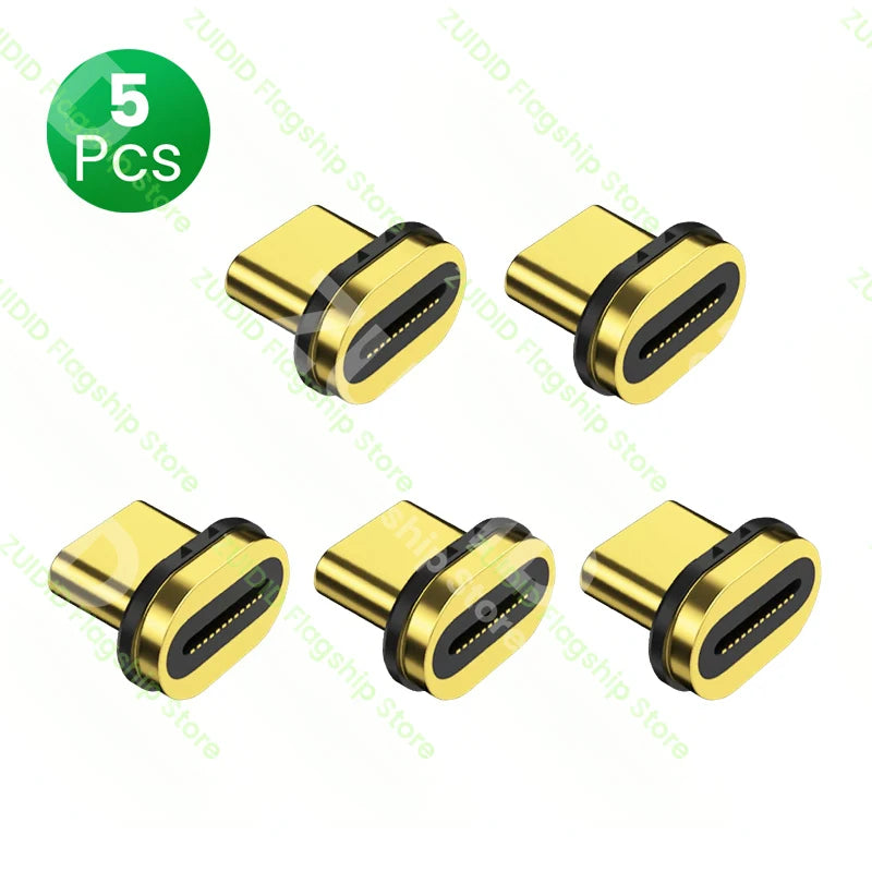 Adaptateur de câble magnétique USB Type C 24 broches, 3/5/10 pièces, pour adaptateur magnétique USB4.0, bouchons anti-poussière pour téléphone portable, convertisseur de pointes magnétiques