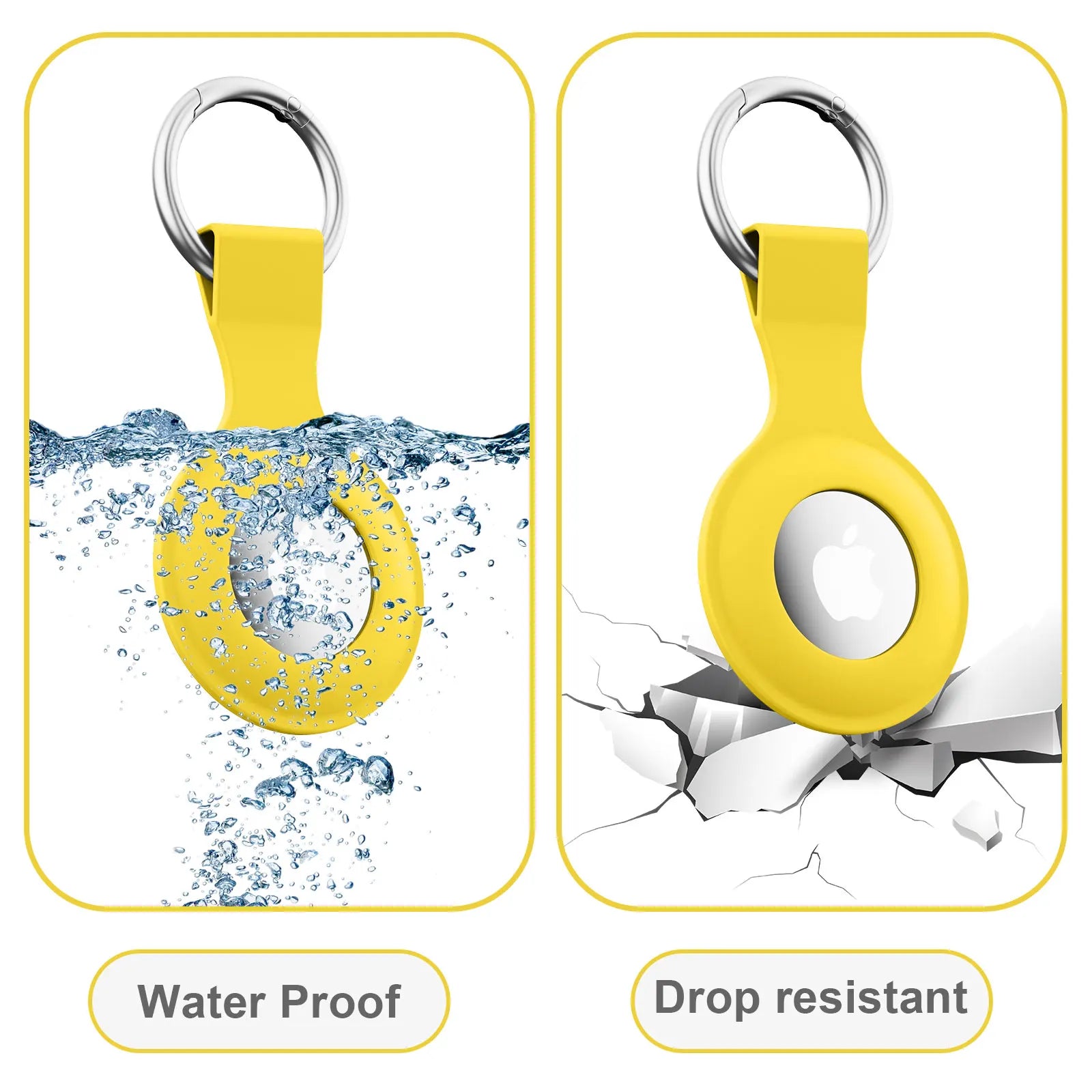 Étui en silicone pour Apple Airtags, coque de protection,porte-clés pour Apple Air Tag