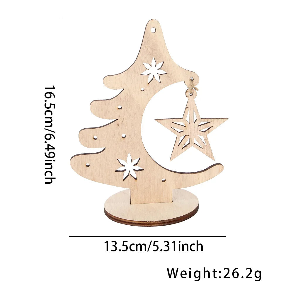 Ornements d'arbre de Noël, décorations en bois