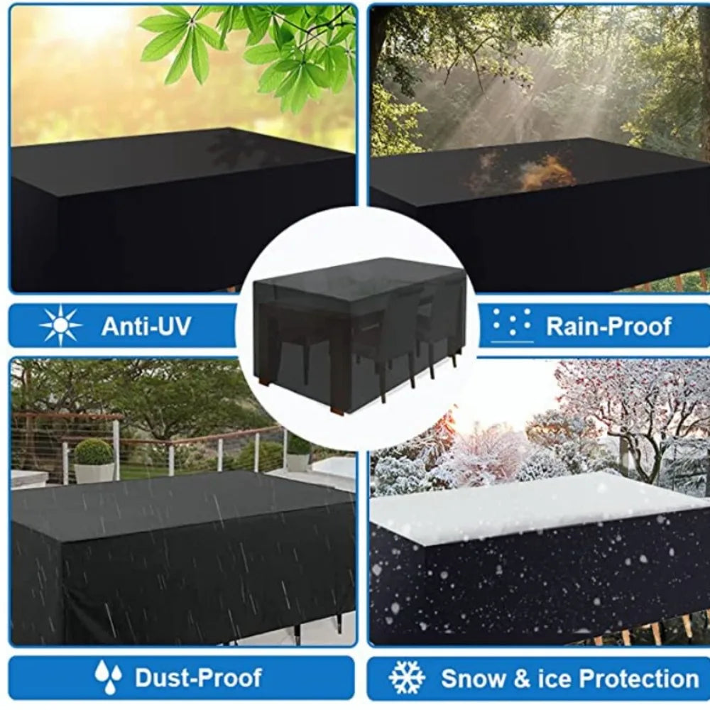 Housse de Protection Imperméable pour Meubles de Jardin – Multi-Tailles, Anti-UV, 100 % Polyester