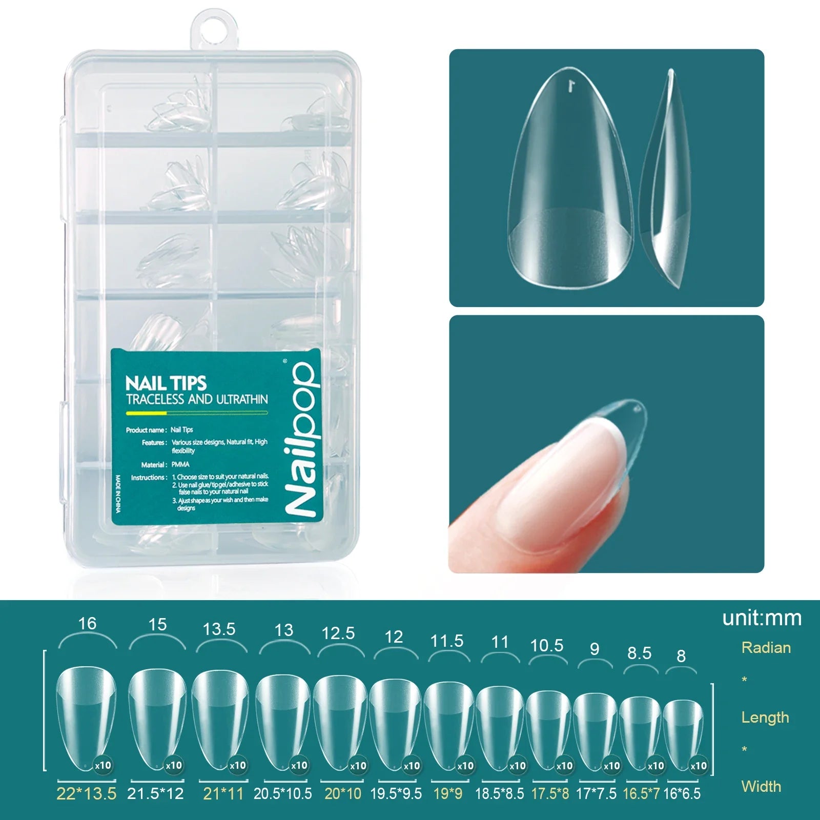 Capsules Ongles Gel Souple Full Cover 120 pcs
