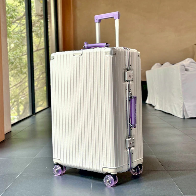 Valise à main Sushimu 20 pouces – Étui en cuir, trolley avec petite serrure à combinaison