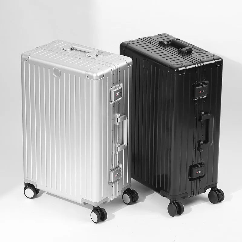 Valise rigide en alliage d’aluminium et de magnésium SUSHIMU – bagage à roulettes, 20, 24, 26 et 28 pouces