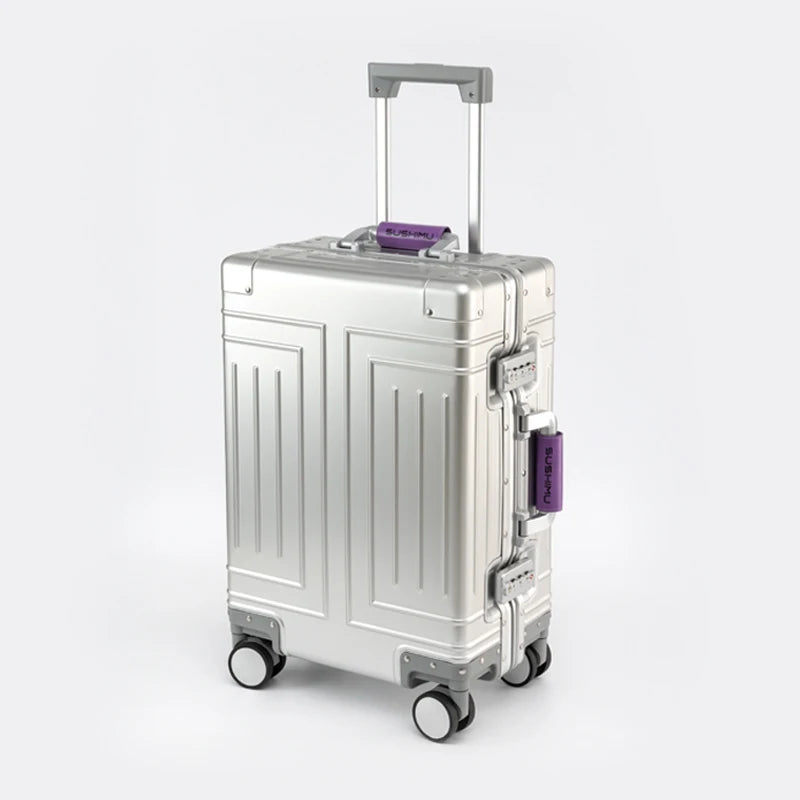 Valise rigide en alliage d’aluminium et de magnésium SUSHIMU – bagage à roulettes, 20, 24, 26 et 29 pouces
