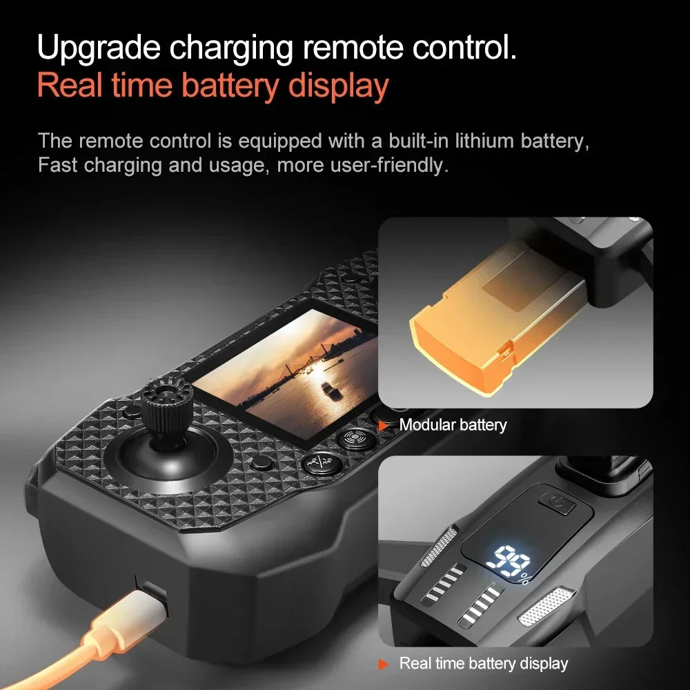 Drone Xiaomi MIJIA M6 Professionnel avec caméra 8K, drone 5G WIFI FPV UAV avec télécommande à écran, drone RC avec évitement d'obstacles, quadcopter aérien