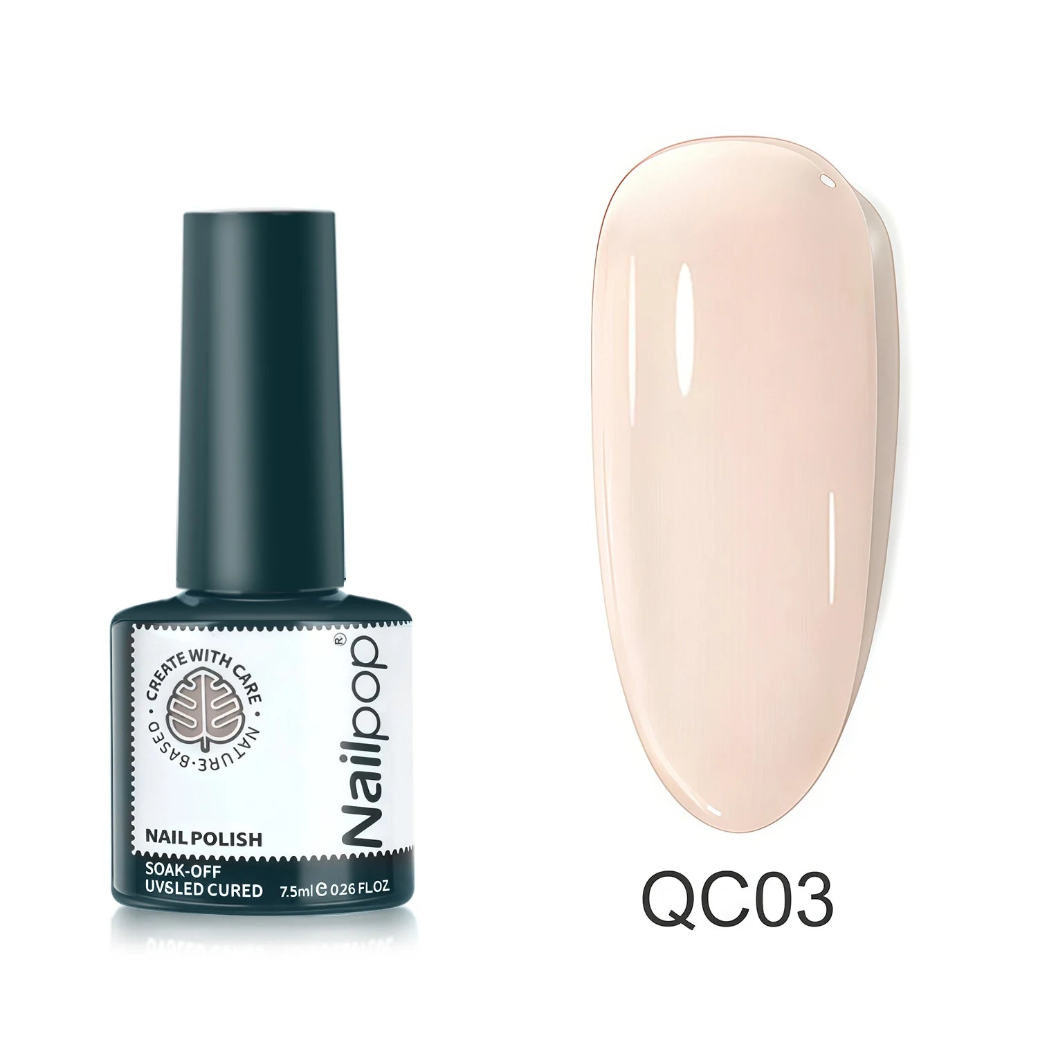 Vernis Gel Professionnel Jelly 6 Couleurs Translucides UV/LED, Soak Off, Salon et Nail Art, Nude et Rose, 7,5 ml