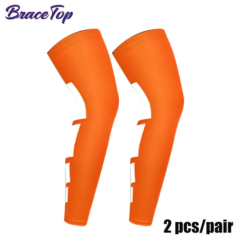 Chaussettes de compression longues pour hommes et femmes, genouillères de fitness antidérapantes, support pour cuisses, bas longs, manches pour cuisses
