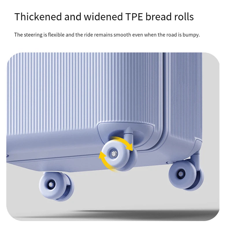Valise SUSHIMU – Grande capacité avec poignée épaissie, cadre en plastique, verrouillage mot de passe, 20 à 28 pouces
