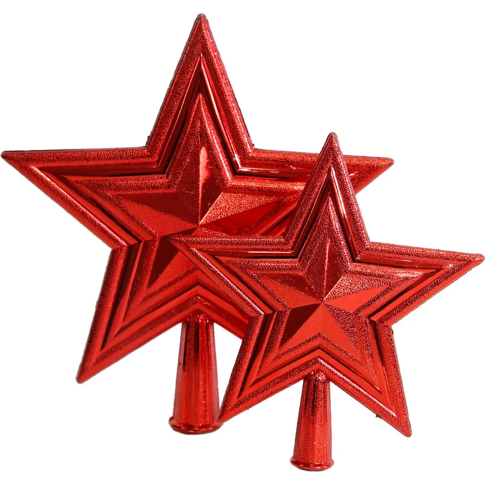 Décorations de Noël couronne étoile à cinq branches, décoration de dessus d'arbre de Noël