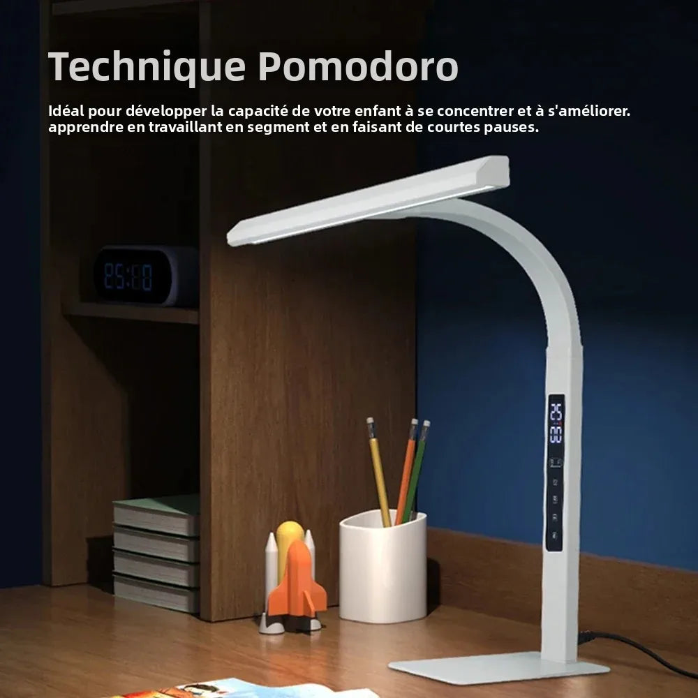 LED-Vollspektrum-Schreibtischlampe T36 – 360° Digitalanzeige und Touch-Dimmung
