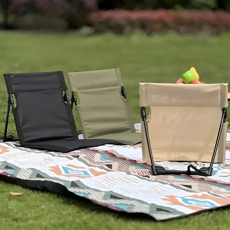 Coussin pliant en alliage d'aluminium pour Camping en plein air, chaise de pelouse pratique, chaise de plage, dossier, chaise de repos de balcon, mobilier d'extérieur