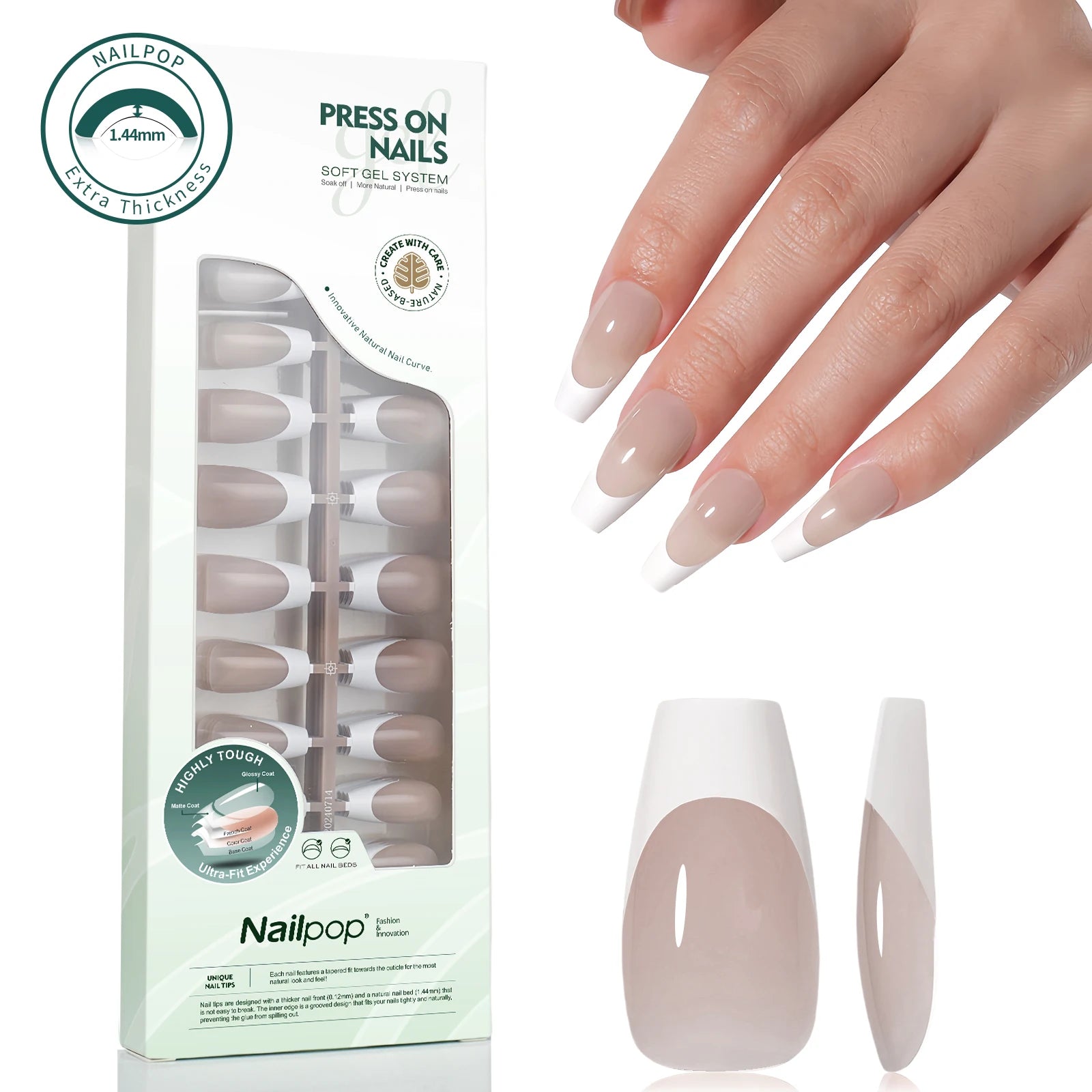 Press On Français Ultra Fit 140 pcs