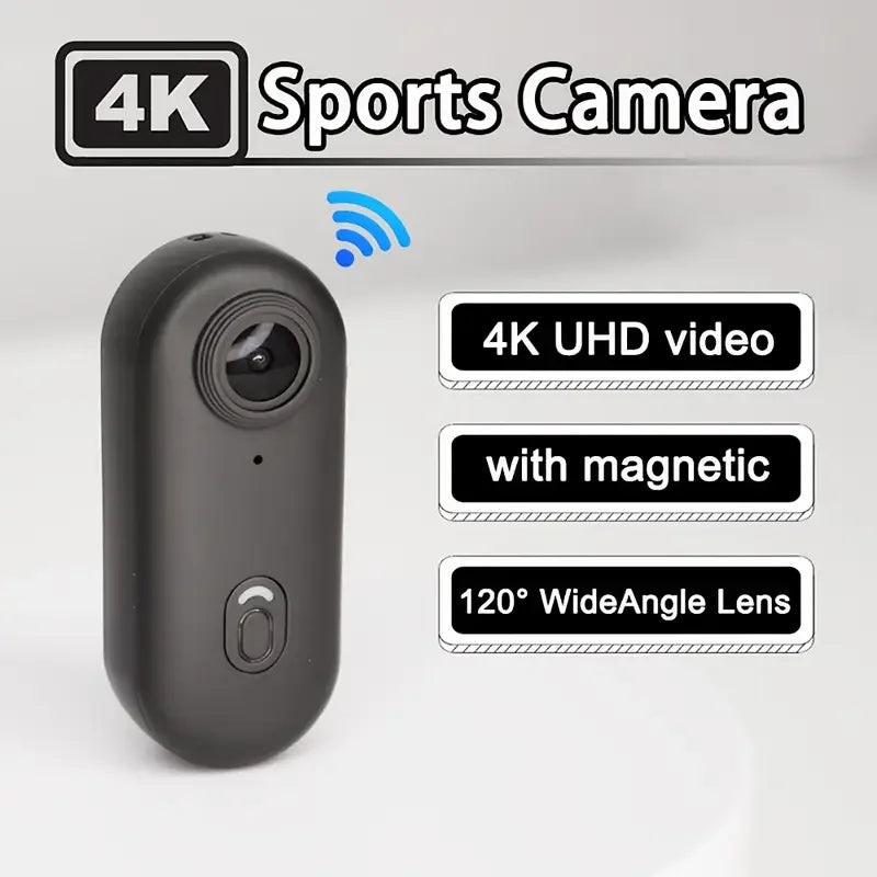 Mini Caméra Sport JETO JT-88 – POV 4K WiFi, Étanche, Magnétique, Enregistreur Portable