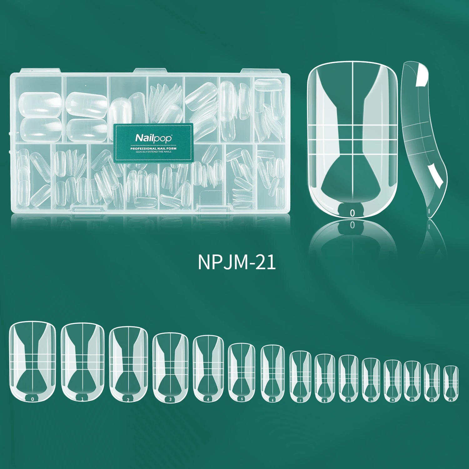 Moules à ongles d’orteil double forme, réutilisables, 150 pièces, 15 tailles, extension complète DIY