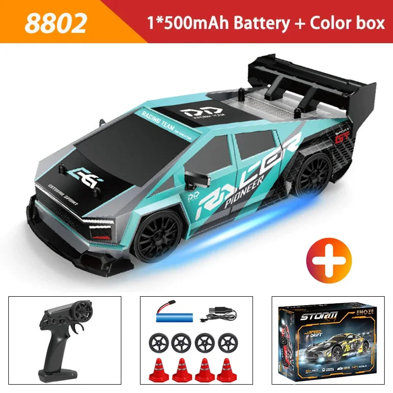 Oike 1:24 télécommande dérive RC voiture 4WD voitures de course à grande vitesse 2.4G modèle de véhicule radiocommandé jouet cadeau pour enfants adultes