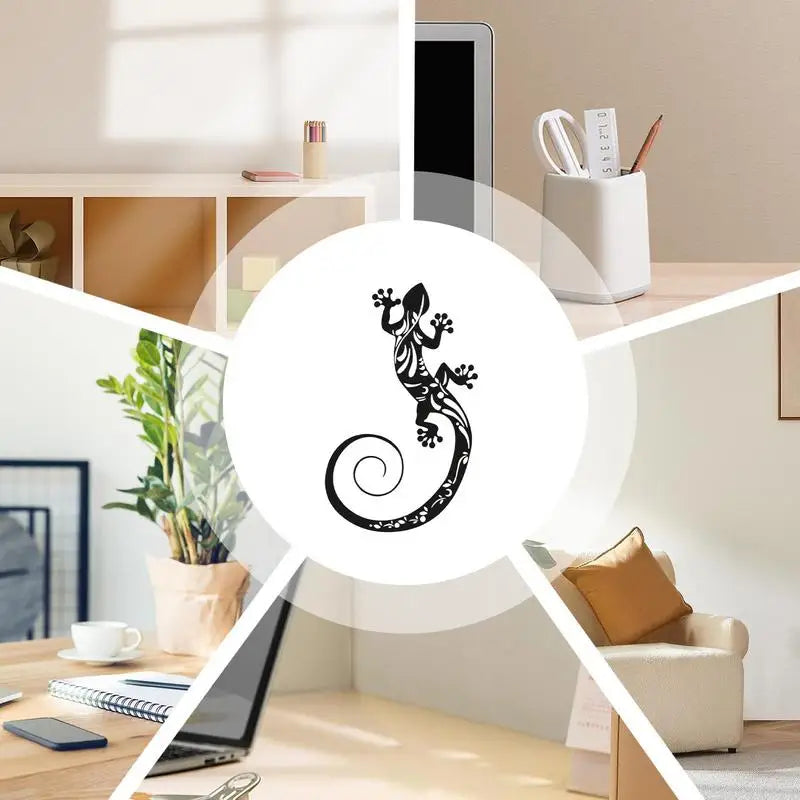 Décoration murale de lézard Gecko en métal, sculpture murale suspendue, art mural, décoration extérieure, décoration de jardin